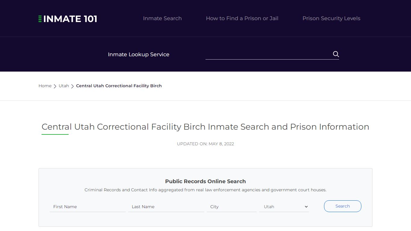 Central Utah Correctional Facility Birch Inmate Search ...